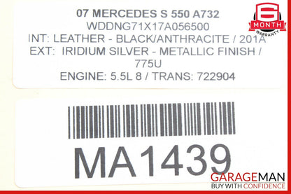 07-13 Mercedes W221 S550 S600 S350 Front Left Driver Under Seat Control Unit OEM