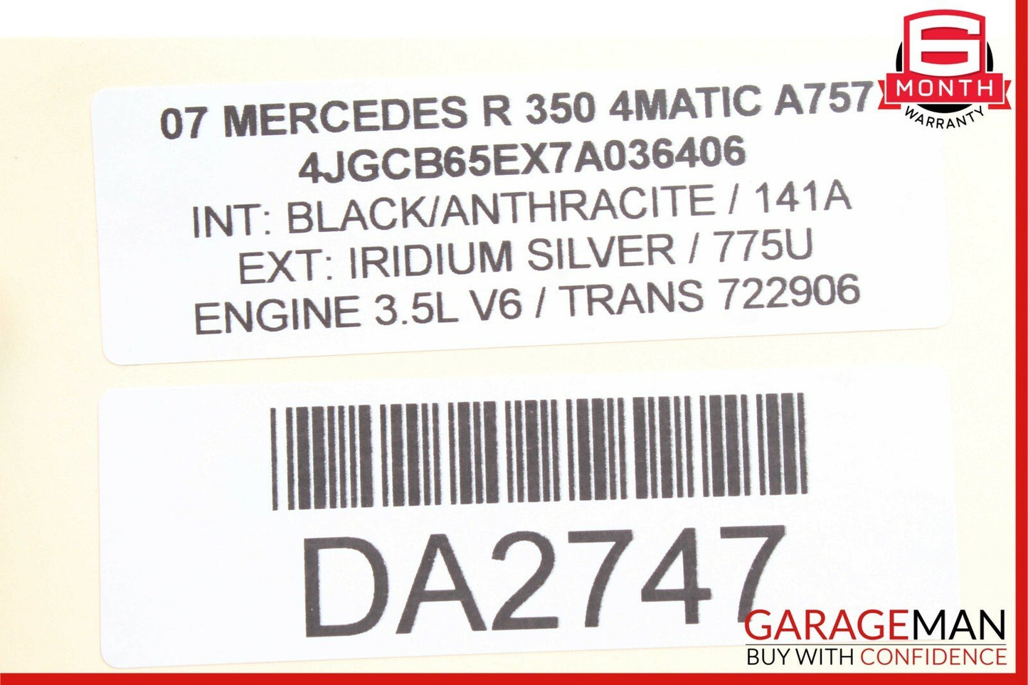 06-13 Mercedes W251 R350 R500 Rear Left Quarter Sound Speaker 2518200302 OEM