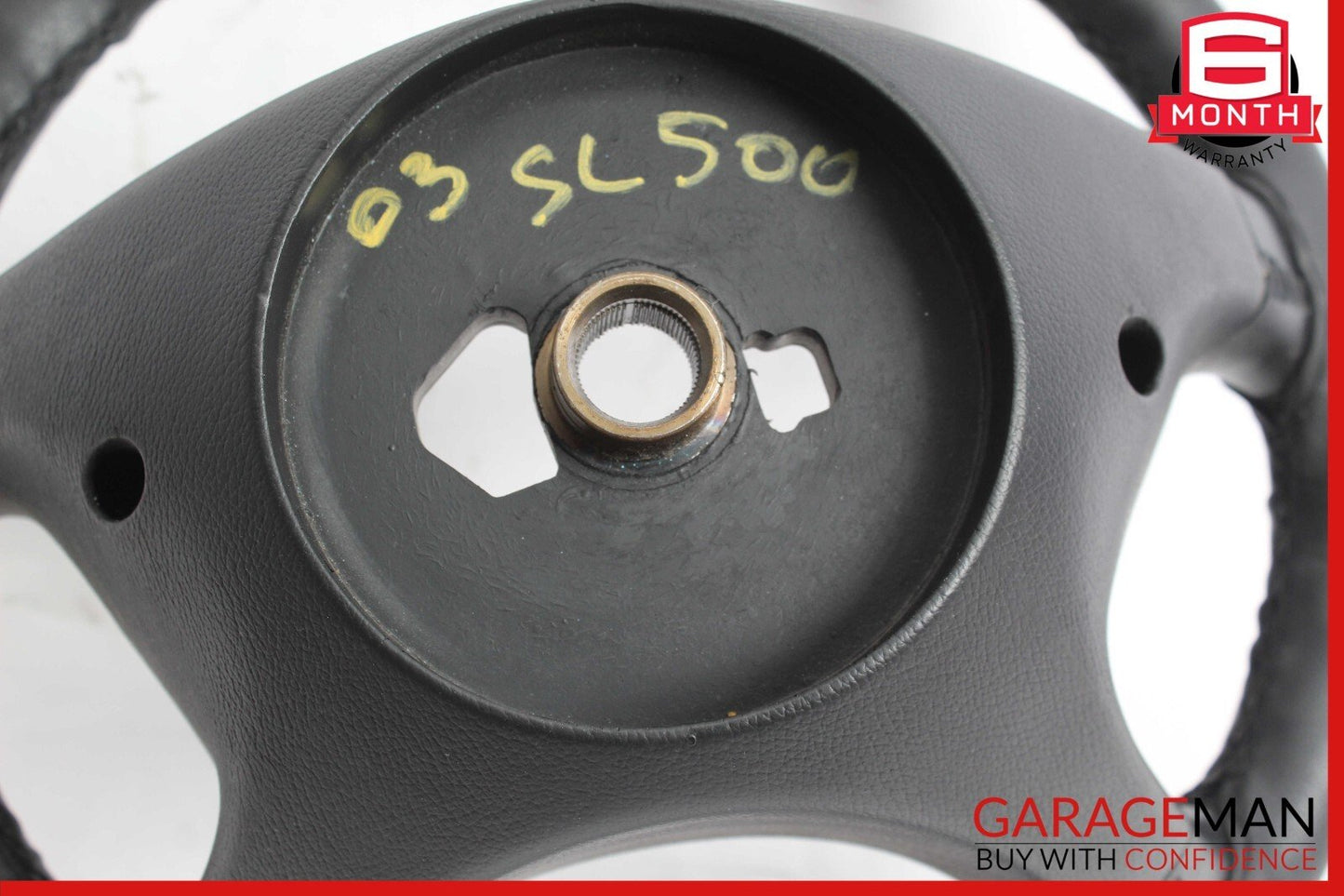 03-09 Mercedes R230 SL500 CLK350 Driver 4 Spoke Steering Wheel Black