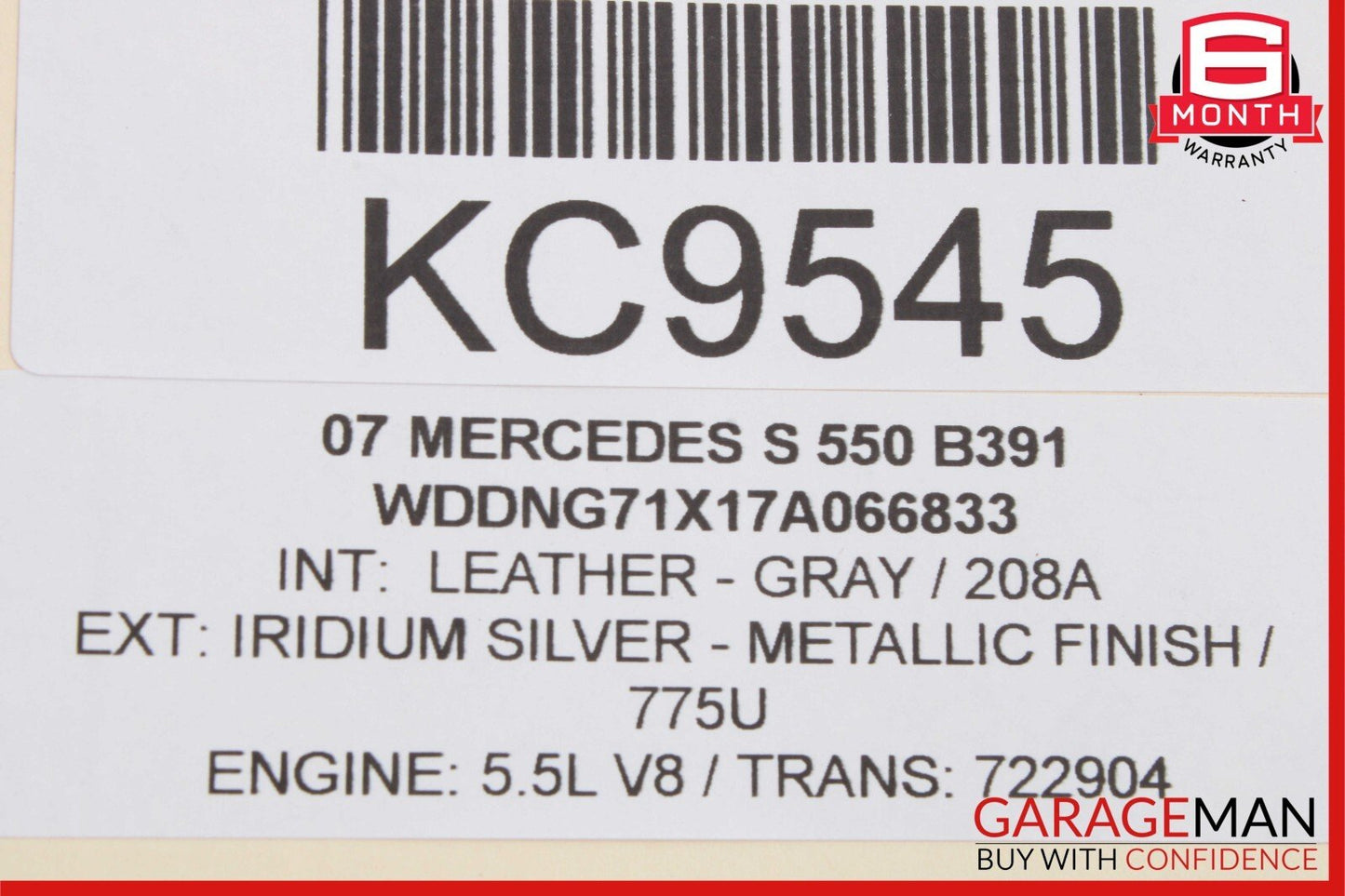 07-13 Mercedes W221 S550 CL600 Front Left Driver Door Lock Latch Actuator OEM