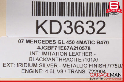 07-08 Mercedes X164 GL450 GL320 Front Right Side Mirror Door Rear View OEM
