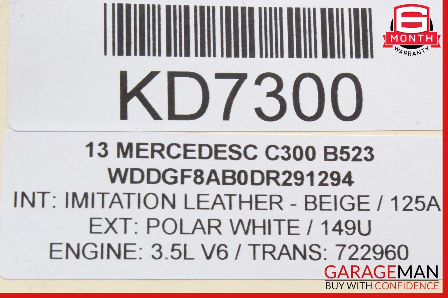 08-16 Mercedes C250 GLK350 E550 C350 Rear Left Door Window Regulator Motor Unit