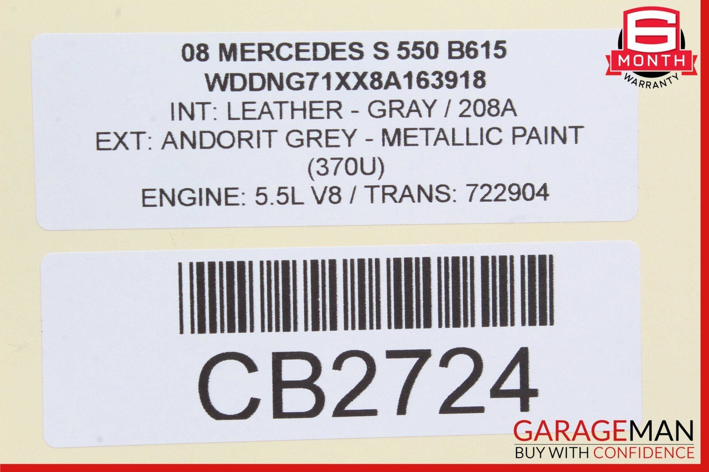 07-09 Mercedes W221 S550 CL550 Power Brake Booster Master Cylinder Reservoir OEM
