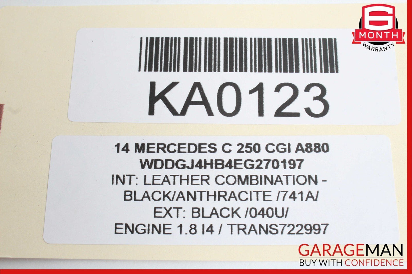 12-15 Mercedes W204 C250 SLK250 M271 1.8L Engine Throttle Body 2661410525