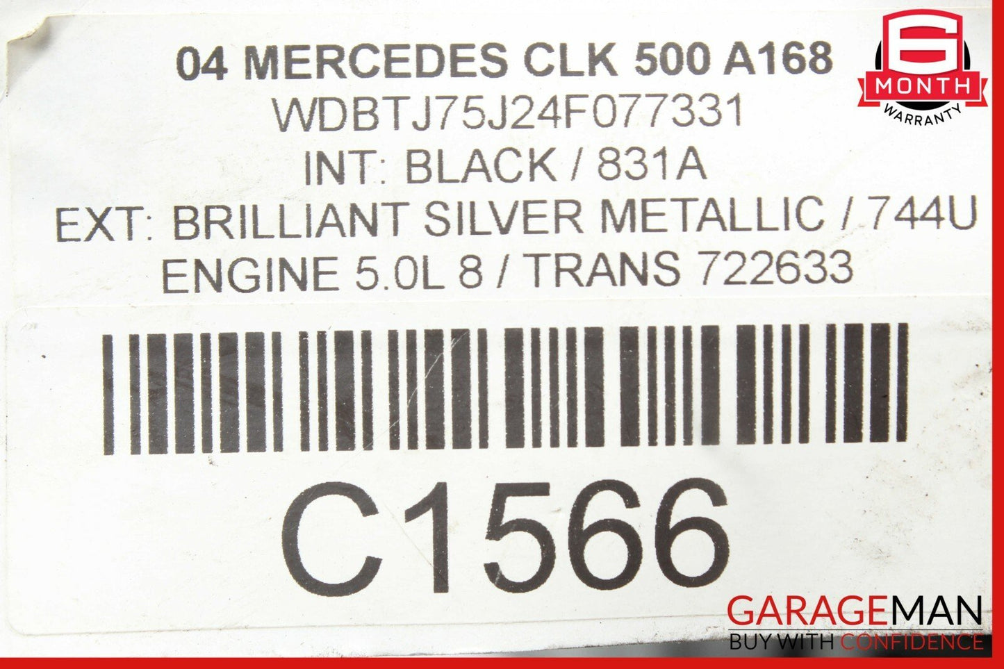 03-09 Mercedes W209 CLK320 Rear Right Lower Thrust Control Arm OEM