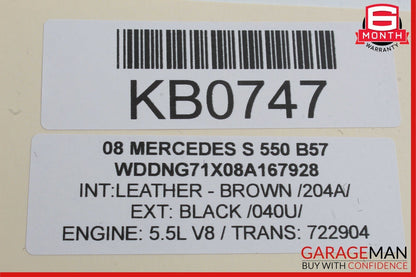 07-13 Mercedes W221 S550 CL550 Keyless Go Control Module Unit 2218702392 OEM