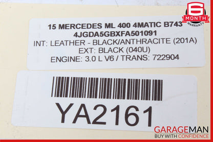 12-16 Mercedes W166 ML400 GL450 Center Console Command Unit Radio Bezel Trim OEM