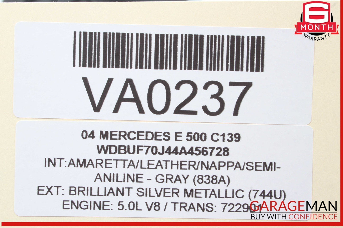 03-09 Mercedes W211 E500 CLS500 Hazard Switch Control Panel 2116800552 OEM