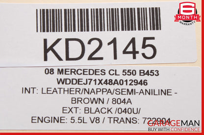 07-14 Mercedes W216 CL550 CL65 AMG Rear Right Door Window Regulator Motor Unit