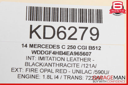 08-14 Mercedes W204 C250 C300 C350 Rear Left Side Door Lock Latch Actuator