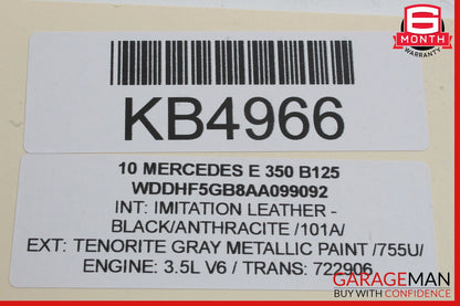 10-13 Mercedes W212 E350 E550 Rear Right Exterior Door Handle White OEM