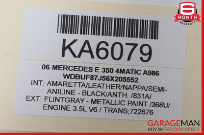 03-11 Mercedes R171 SLK350 E350  Front Right Side Under Seat Control Module OEM