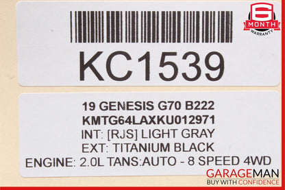 19-21 Genesis G70 Front Right Passenger Side Door Window Motor OEM