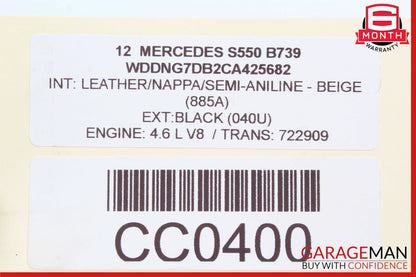 07-14 Mercedes W221 S550 CL550 Rear Right Thrust Arm Lower Control Arm
