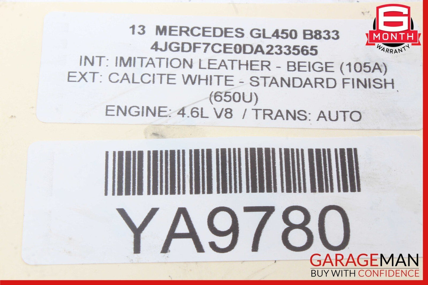11-20 Mercedes GL450 S550 E550 4.7L V8 Engine Left Cylinder Head Valve Cover OEM
