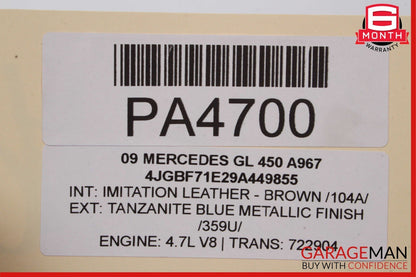 06-12 Mercedes X164 GL450 ML350 Rear Bumper Reinforcement Impact Crash Bar Rebar