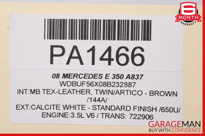 07-09 Mercedes W211 E320 Front Right / Left Top Upper Seat Cushion Cover Brown