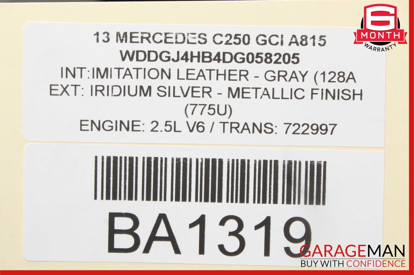 08-14 Mercedes W204 C250 C300 Rear Trunk Lid Tailgate Release Open Handle OEM