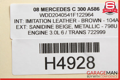 08-14 Mercedes W204 C300 C350 Front Left Side Door Control Module Unit OEM