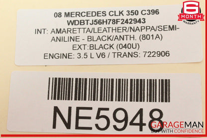 03-09 Mercedes W209 CLK350 Front Right Passenger Side Exterior Door Handle OEM