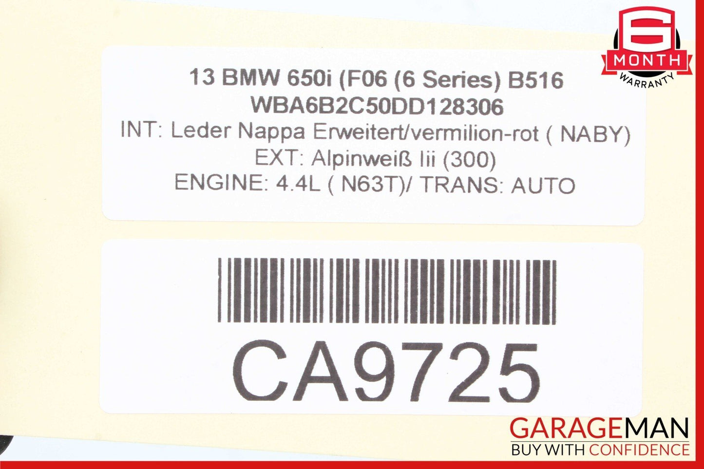 11-17 BMW 650i F06 Front Left Driver Side Lower Control Arm OEM