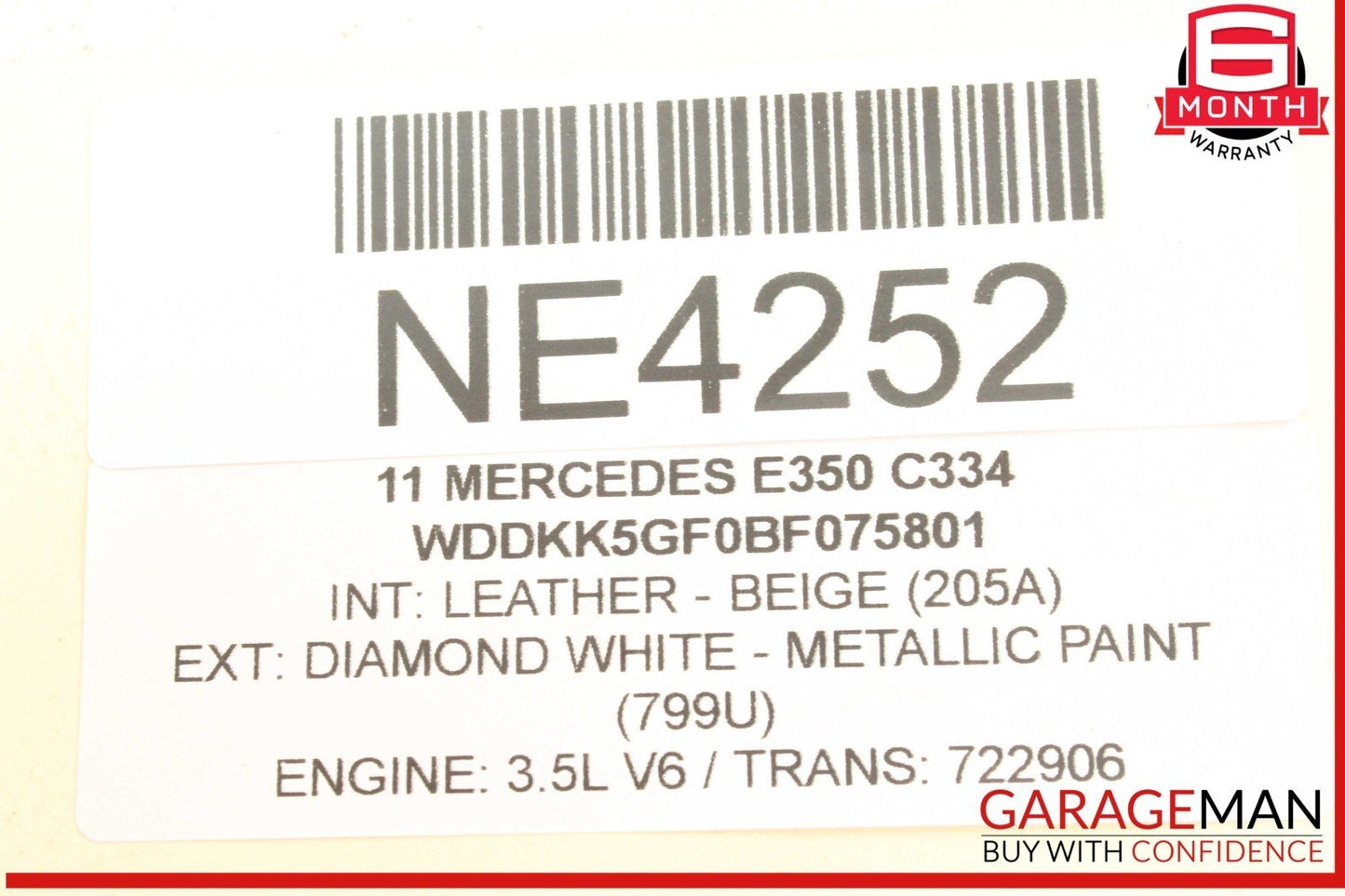 10-14 Mercedes W207 E350 E550 Upper Radiator Core Support Tie Bar 207620032 OEM