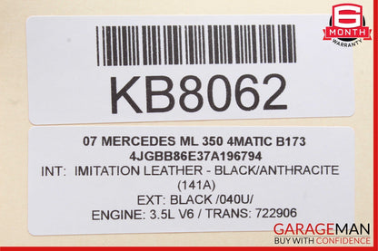 06-13 Mercedes W164 ML350 4MATIC Front Right Passenger Side Door Control Module