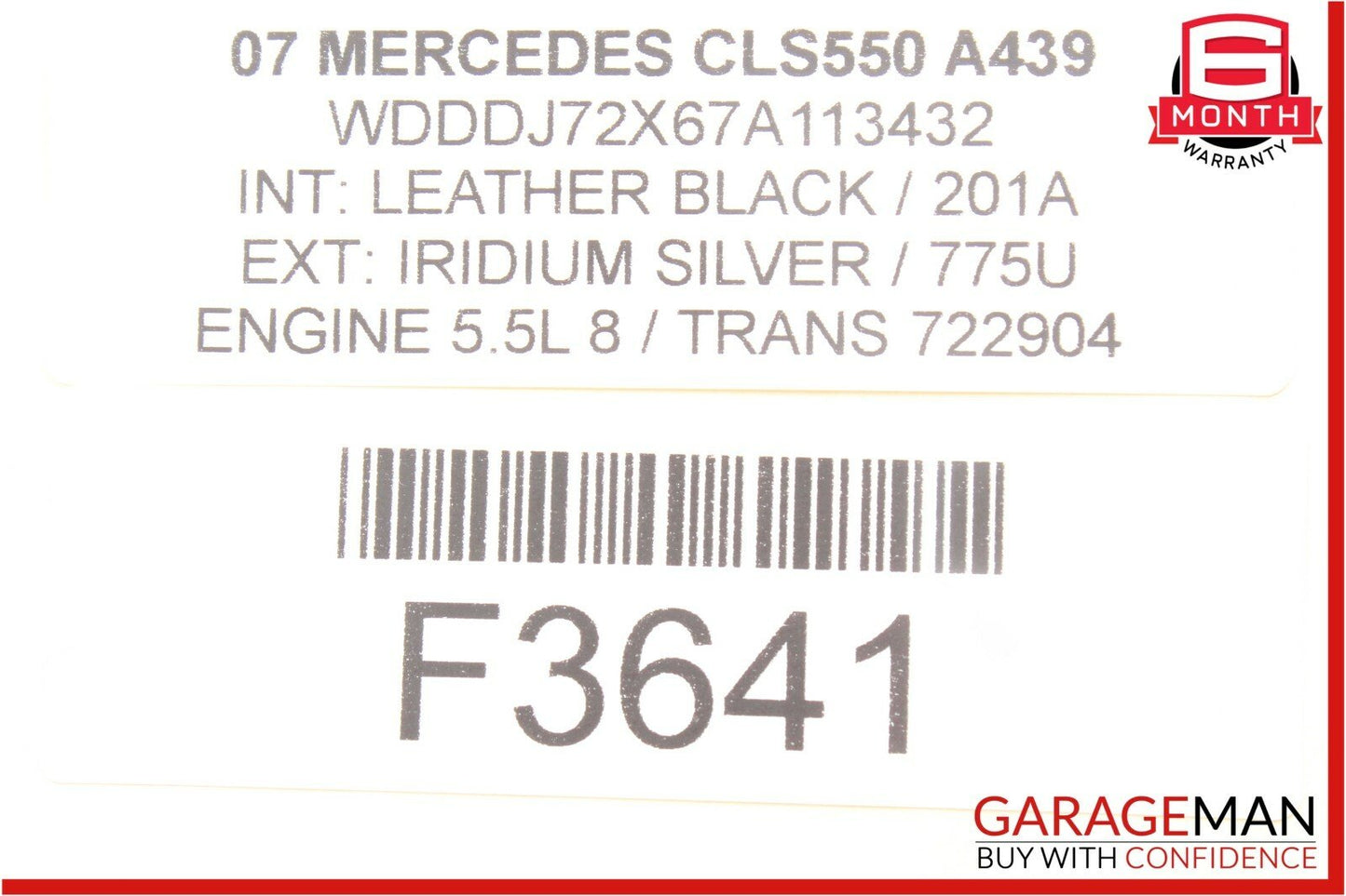 06-11 Mercedes W219 CLS550 Rear Left Driver Side Door Control Module Unit OEM