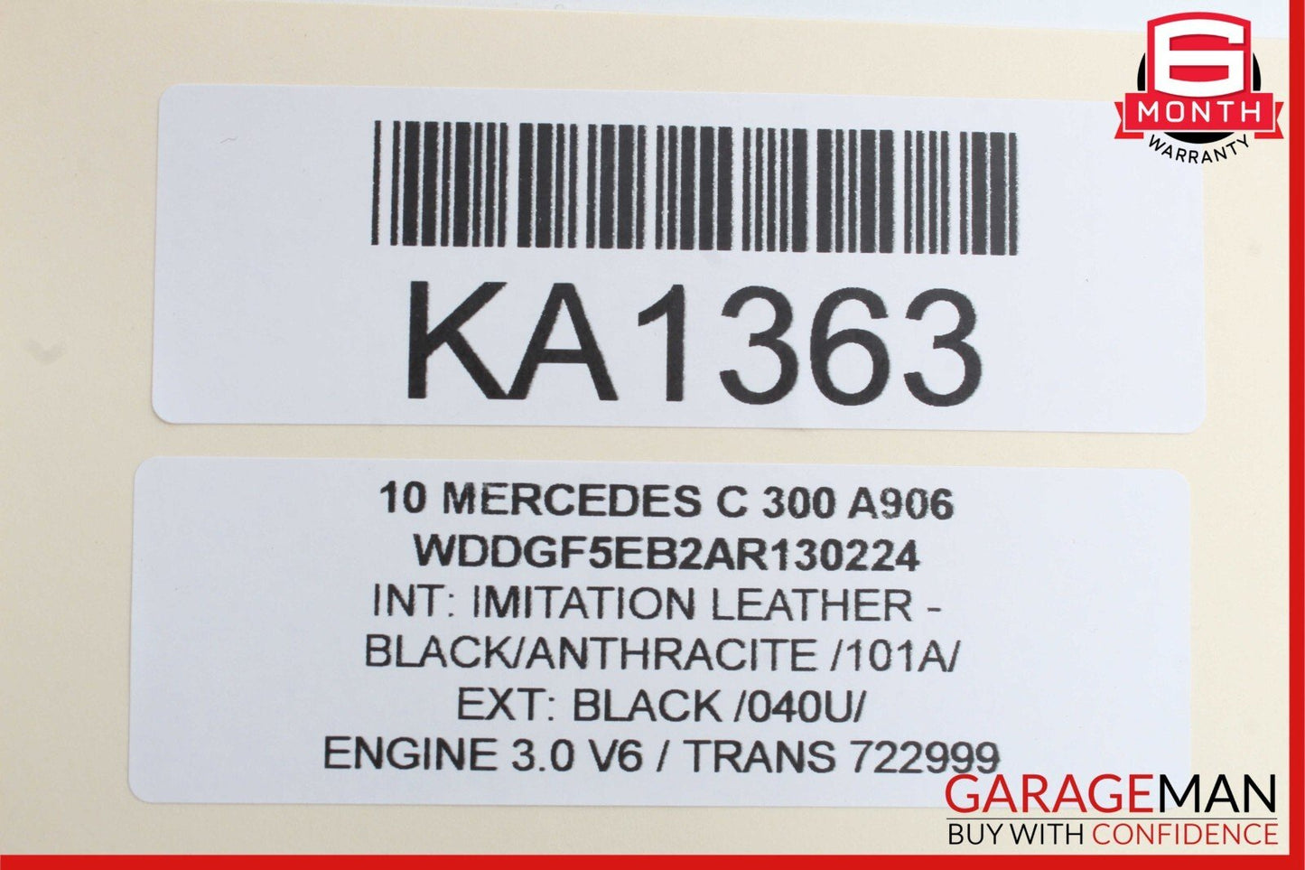 08-11 Mercedes W204 C250 C300 Rear or Front Right Exterior Door Handle Black