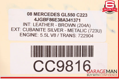 06-12 Mercedes X164 GL450 GL550 ML550 Front Left Headlight Support Bracket Frame