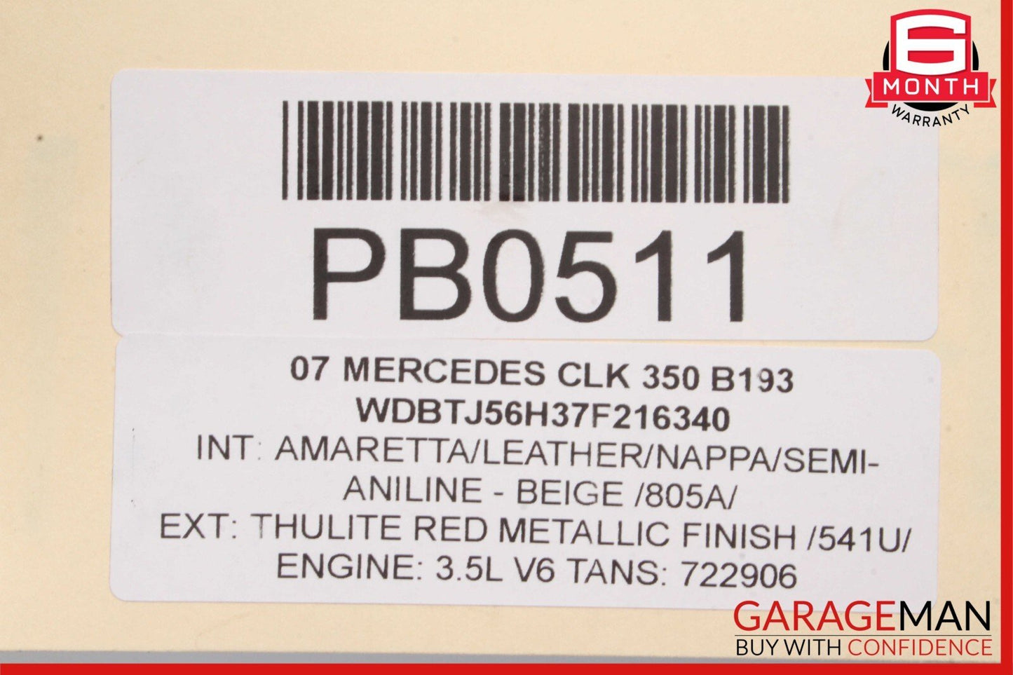 05-11 Mercedes SLK350 CLK350 3.5L V6 RWD AT Automatic Transmission Assembly 156k