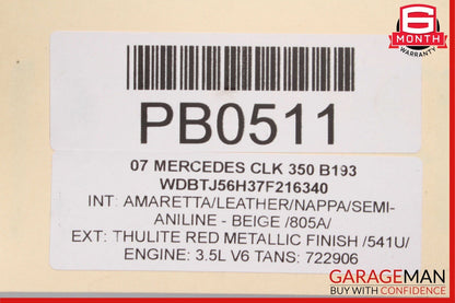 05-11 Mercedes SLK350 CLK350 3.5L V6 RWD AT Automatic Transmission Assembly 156k