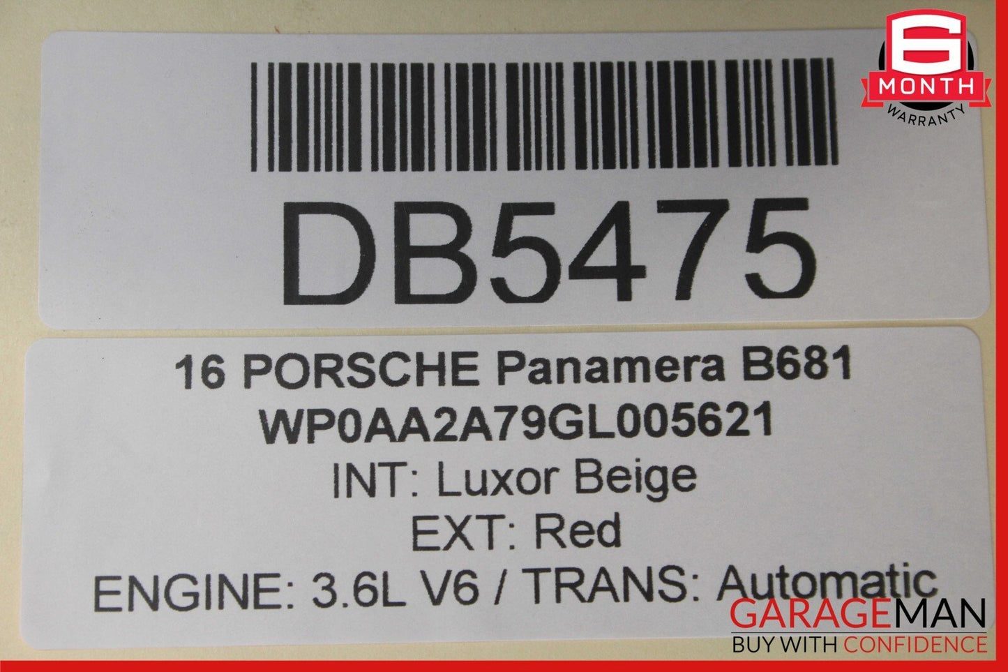 10-16 Porsche Panamera 970 Top Upper Sunroof Moon Roof Window Glass OEM