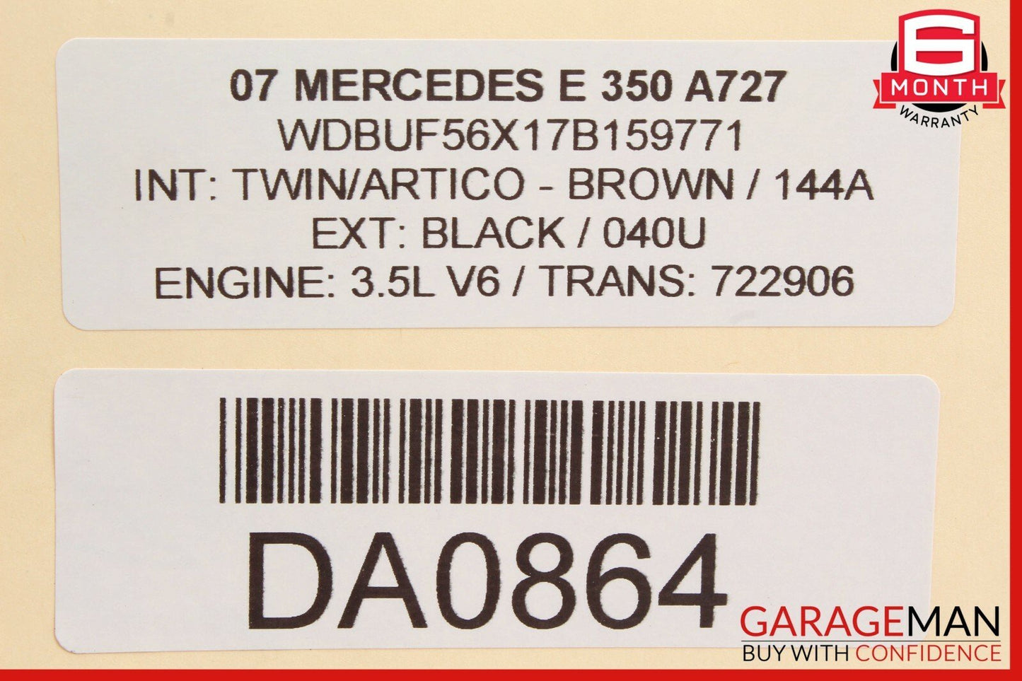 03-09 Mercedes W211 E350 E550 Front Right Side Door Window Regulator Motor OEM