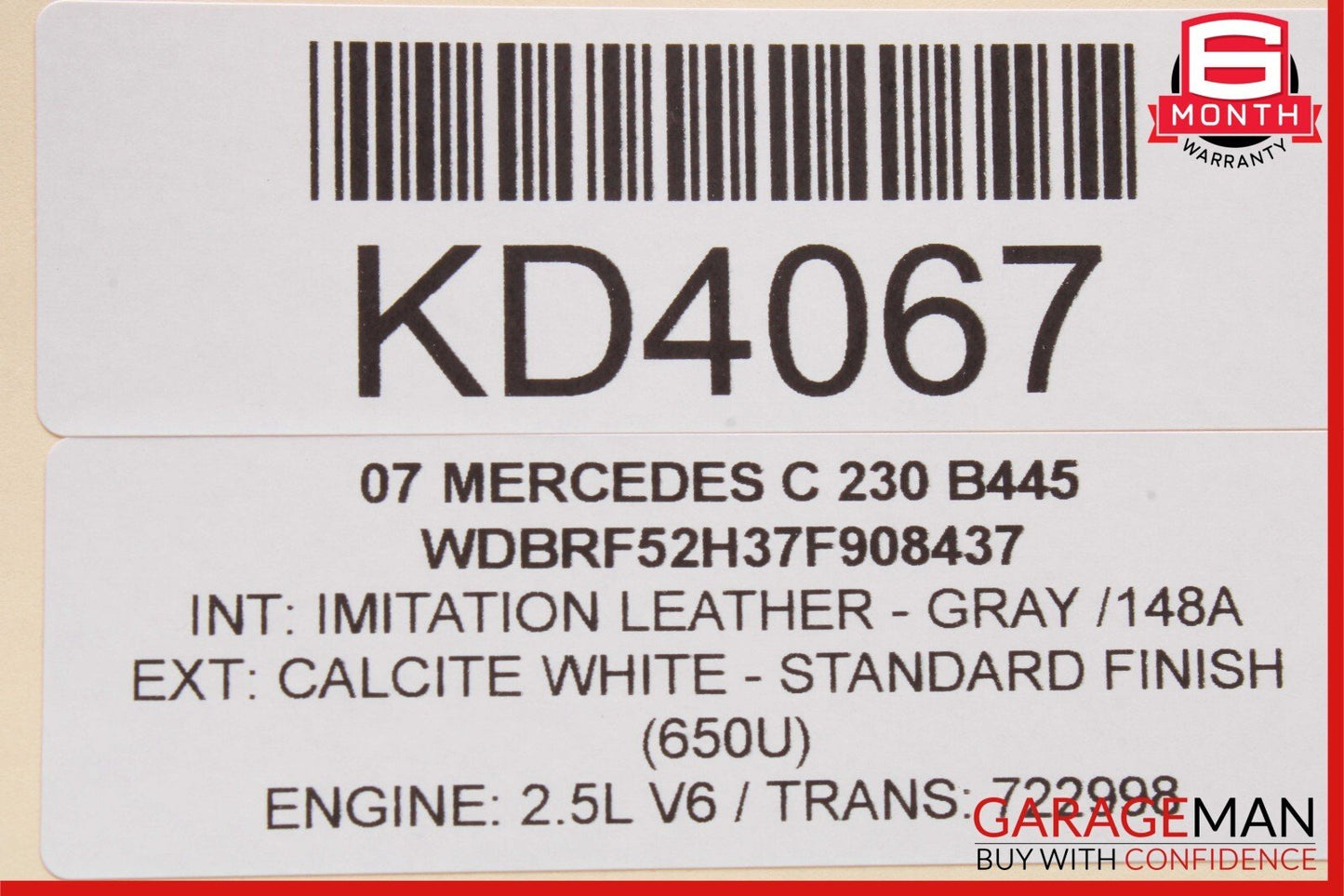 05-07 Mercedes W203 C230 C320 C350 Rear Right Exterior Door Handle OEM