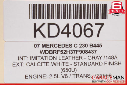 05-07 Mercedes W203 C230 C320 C350 Rear Right Exterior Door Handle OEM