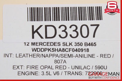 12-20 Mercedes R172 SLK350 SLC300 Door Airbag Left Driver Side 1728602502 OEM