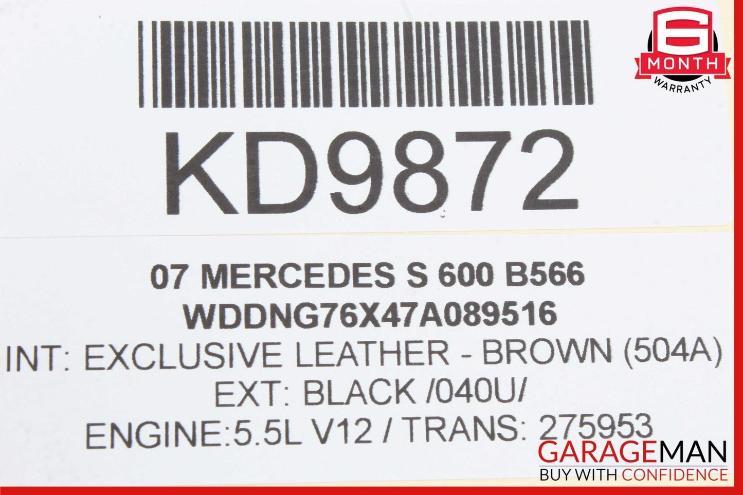 07-13 Mercedes W221 S550 S65 AMG Rear Left Door Lock Latch Actuator OEM