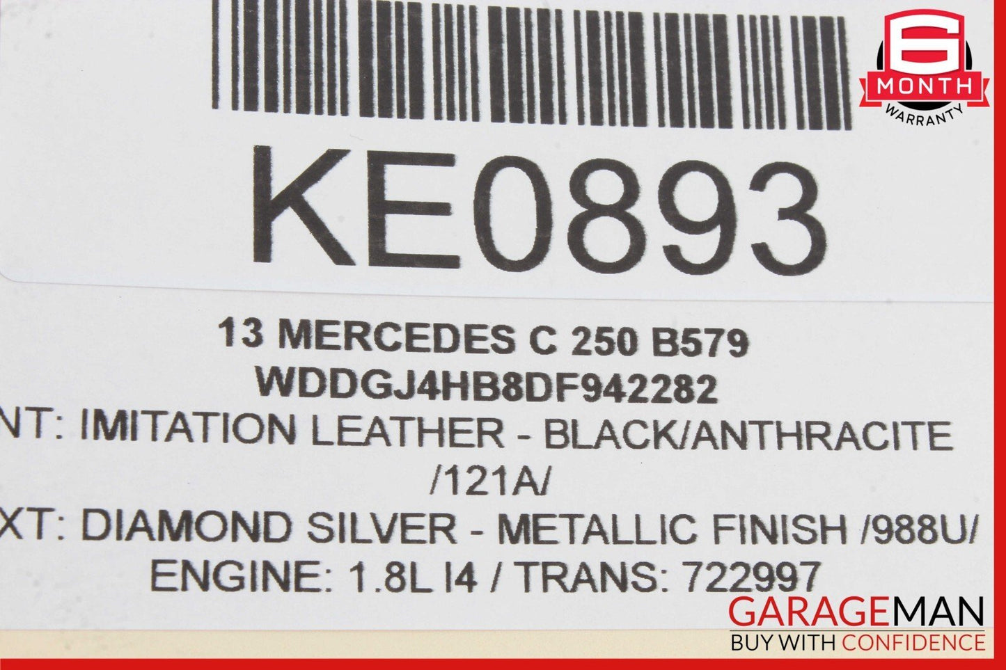 08-18 Mercedes W204 C250 SLK250 Front Left Side Seat Control Module Unit OEM
