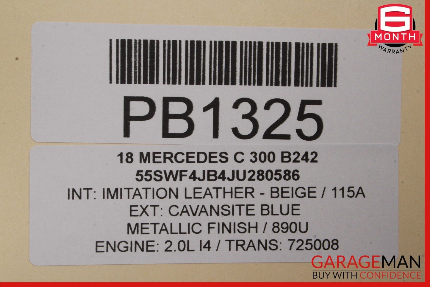 15-20 Mercedes W205 C300 C43 Rear Left Driver Side Interior Door Panel Cover OEM