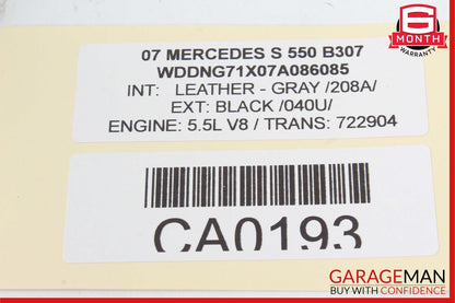 07-14 Mercedes W221 S550 Front Right Seat Adjust Control Memory Switch Set OEM