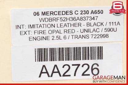05-07 Mercedes W203 C230 C350 Dash Hazard Door Lock ESP Control Switch Module