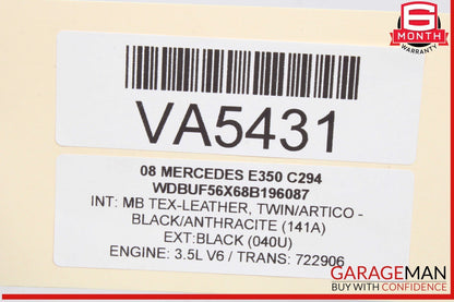 05-12 Mercedes W211 E350 ML350 Left Side Engine Camshaft Cam Shaft Intake OEM