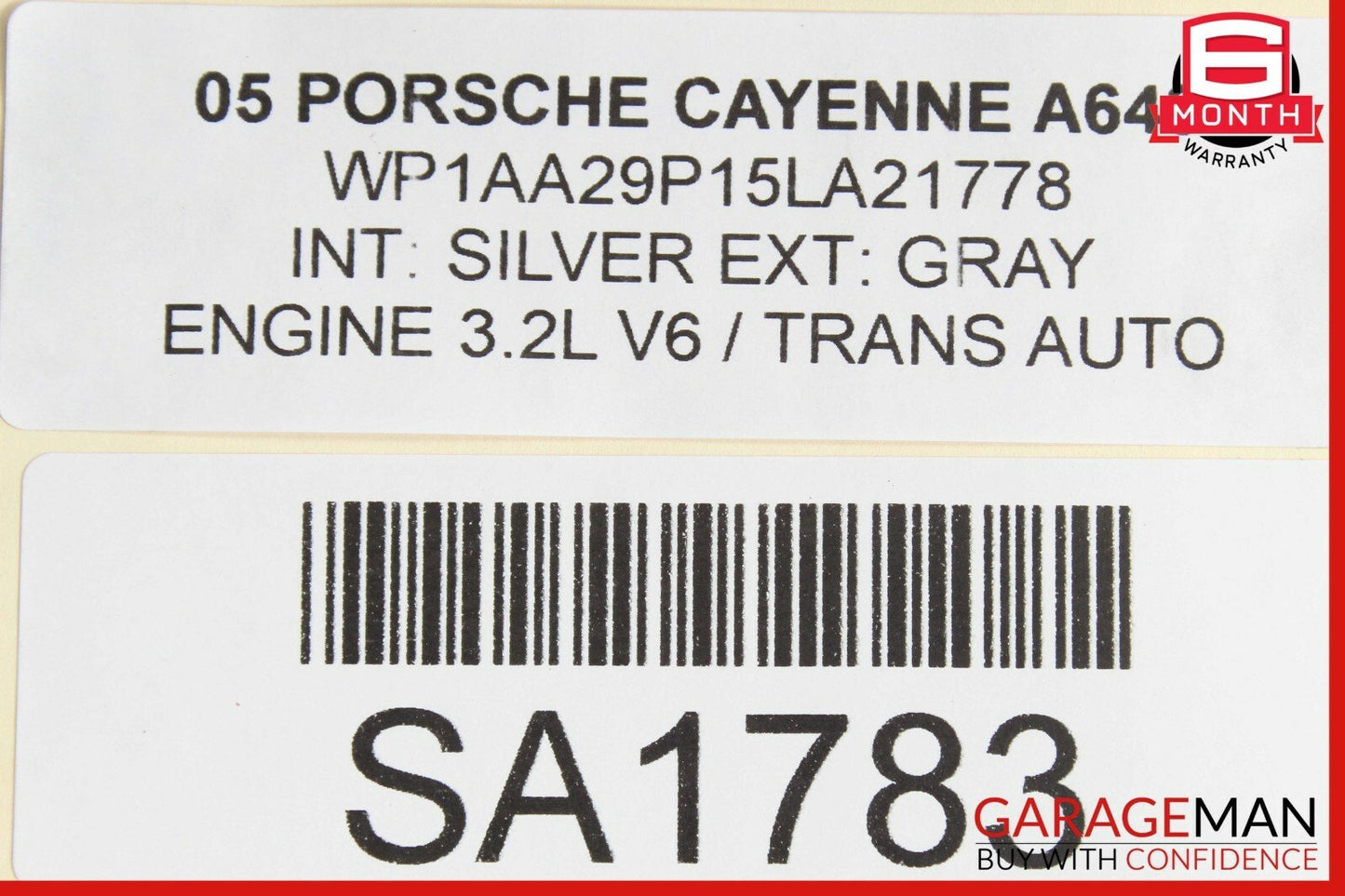 04-06 Porsche Cayenne 955 3.2L V6 Front Stabilizer Anti Roll Sway Bar Frame OEM