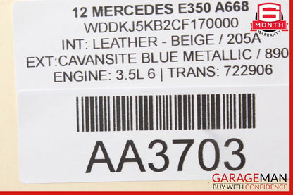 10-13 Mercedes W207 E350 Coupe Rear Left Side Interior Quarter Door Trim Cover