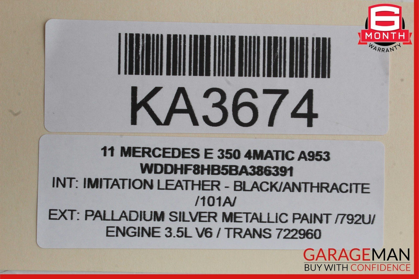 08-16 Mercedes W212 E350 C300 Rear Right Door Window Regulator Motor OEM