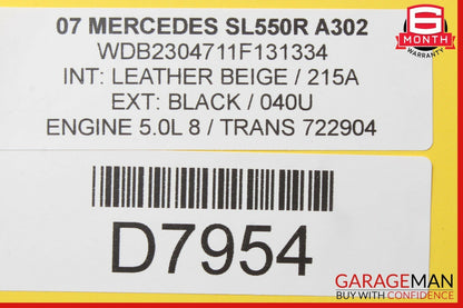 07-08 Mercedes R230 SL550 SL600 Keyless Go Entry Control Module 2305453432 OEM