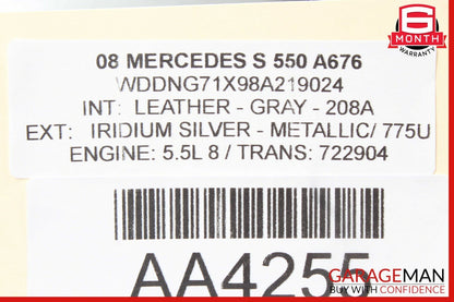 07-10 Mercedes W221 S550 CL550 Steering Column Control Switches Assembly OEM