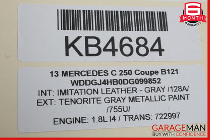 08-16 Mercedes W204 C250 C350 Front Right Door Window Regulator Motor OEM