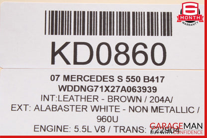 07-14 Mercedes W221 S550 CL550 S450 CL65 AMG Trunk Lid Unlock Release Handle